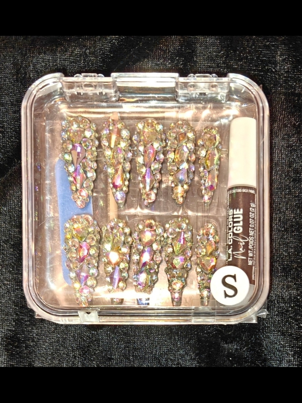 Rhinestone Press-On Nails